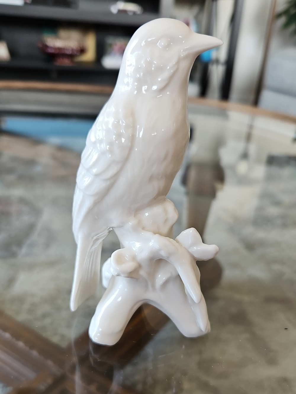 White Porcelain Bird Figurine - Decorative - Vintage